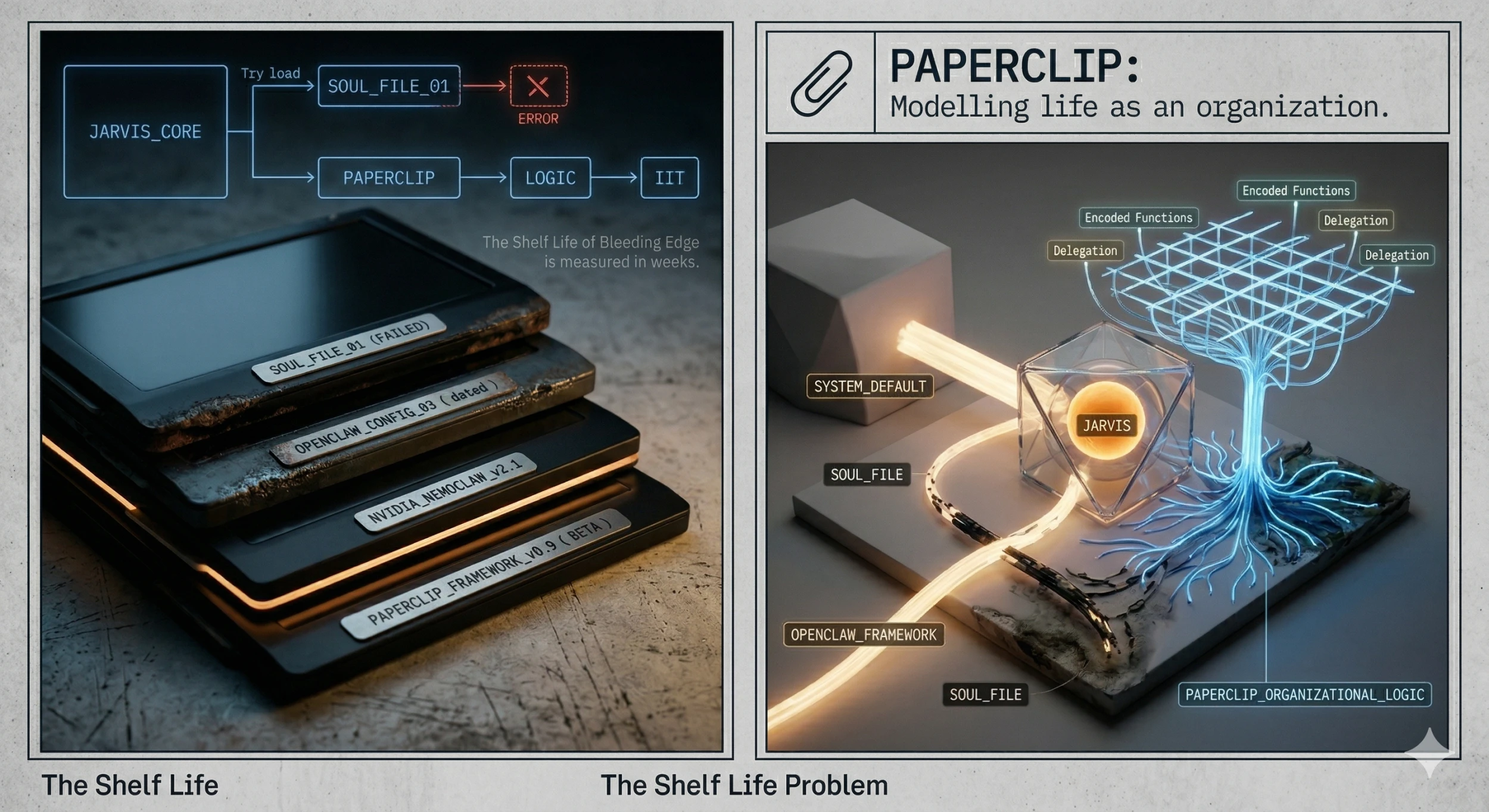 A conceptual illustration of an AI assistant interface on a Mac mini, representing local on-premises AI and the pace of change in the industry.